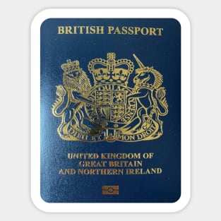 British  Passport Sticker